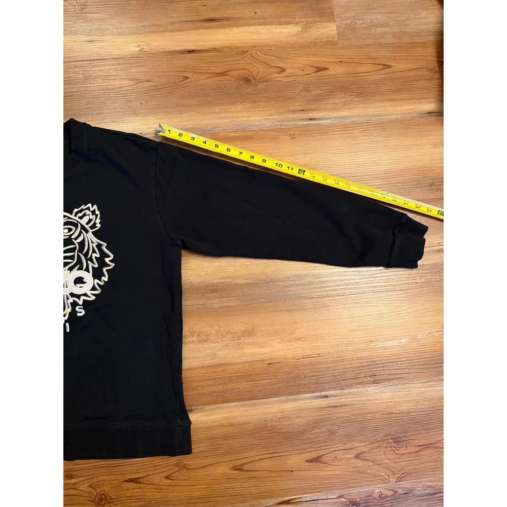 Kenzo Paris Mens Tiger Head Embroidered Crewneck Sweatshirt Black XXL